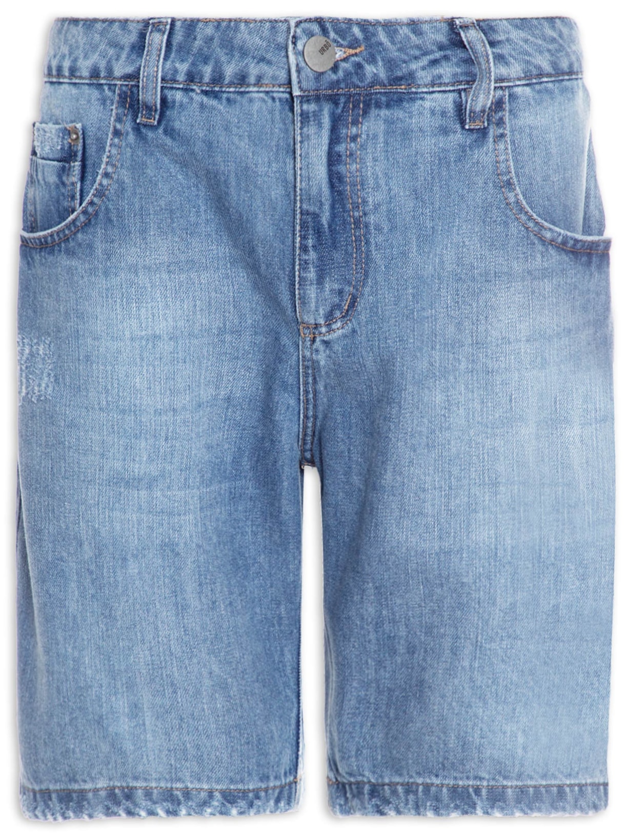 Bermuda Masculina Jeans Blue Destroyed - Azul