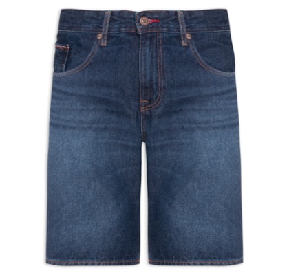 Bermuda Masculina Jeans Brooklyn Boston 5 Pocket - Azul