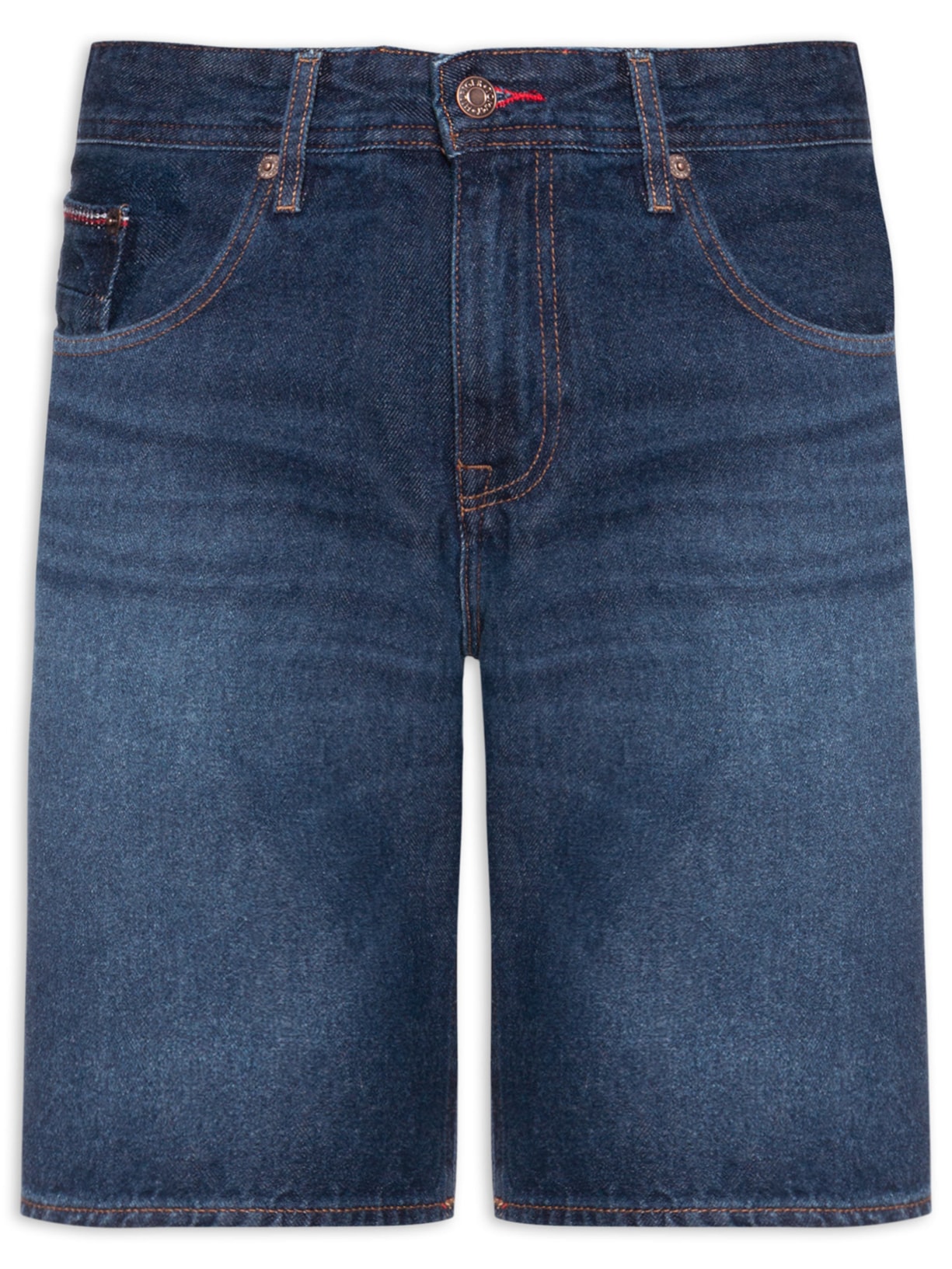 Bermuda Masculina Jeans Brooklyn Boston 5 Pocket - Azul
