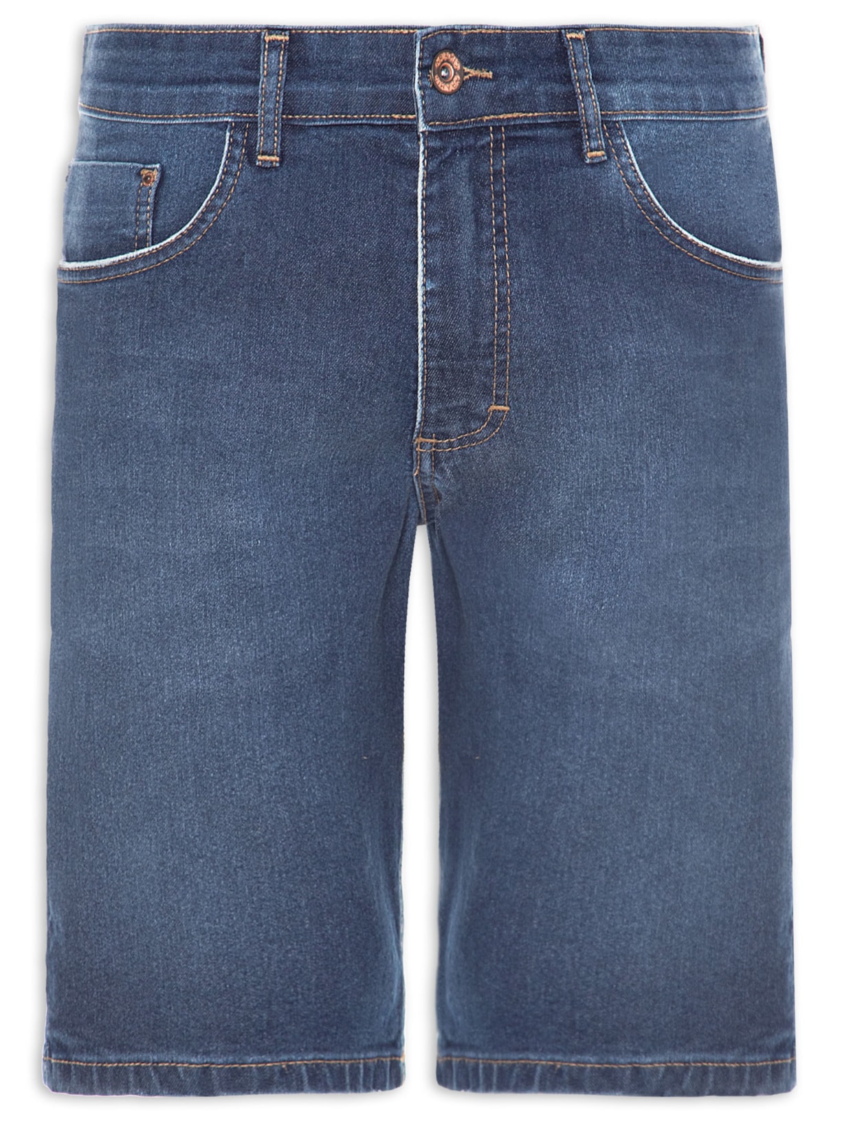 Bermuda Masculina Jeans Especial Média - Azul