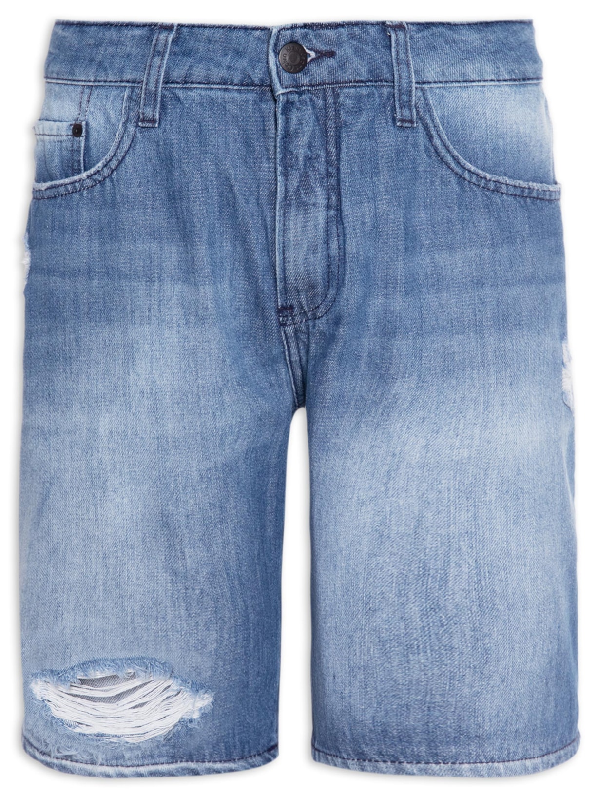 Bermuda Masculina Jeans Five Pockets - Azul