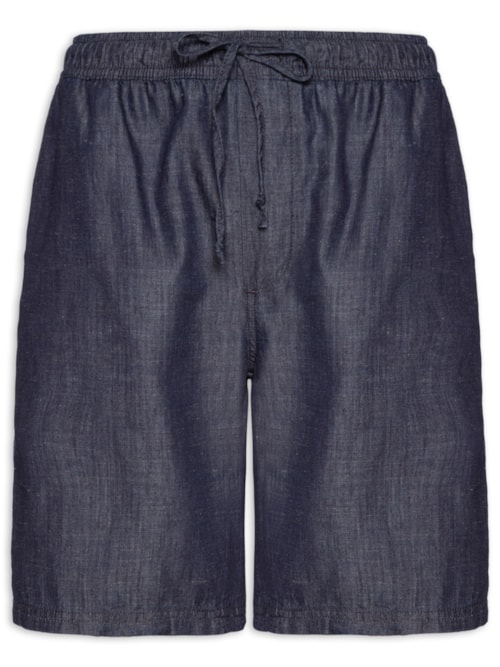 Bermuda Masculina Jeans Linho St Barths - Azul