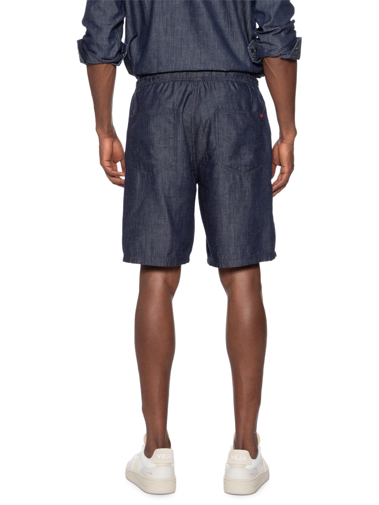 Bermuda Masculina Jeans Linho St Barths Azul Forum