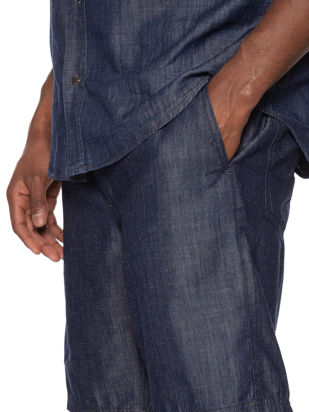 Bermuda Masculina Jeans Linho St Barths Azul Forum