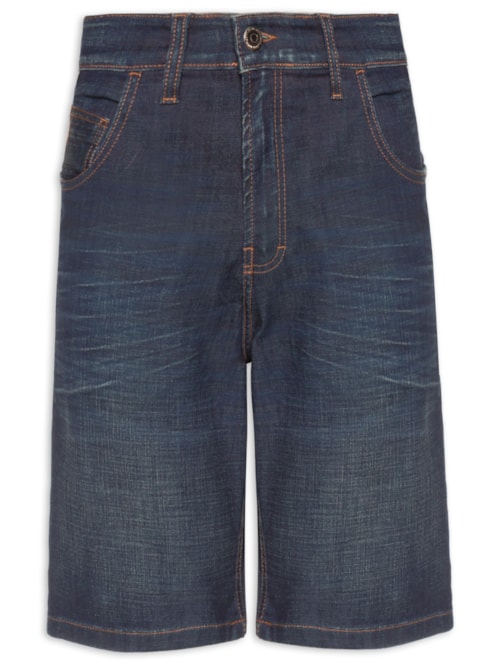 Bermuda Masculina Jeans Regular Fit Suecia - Azul