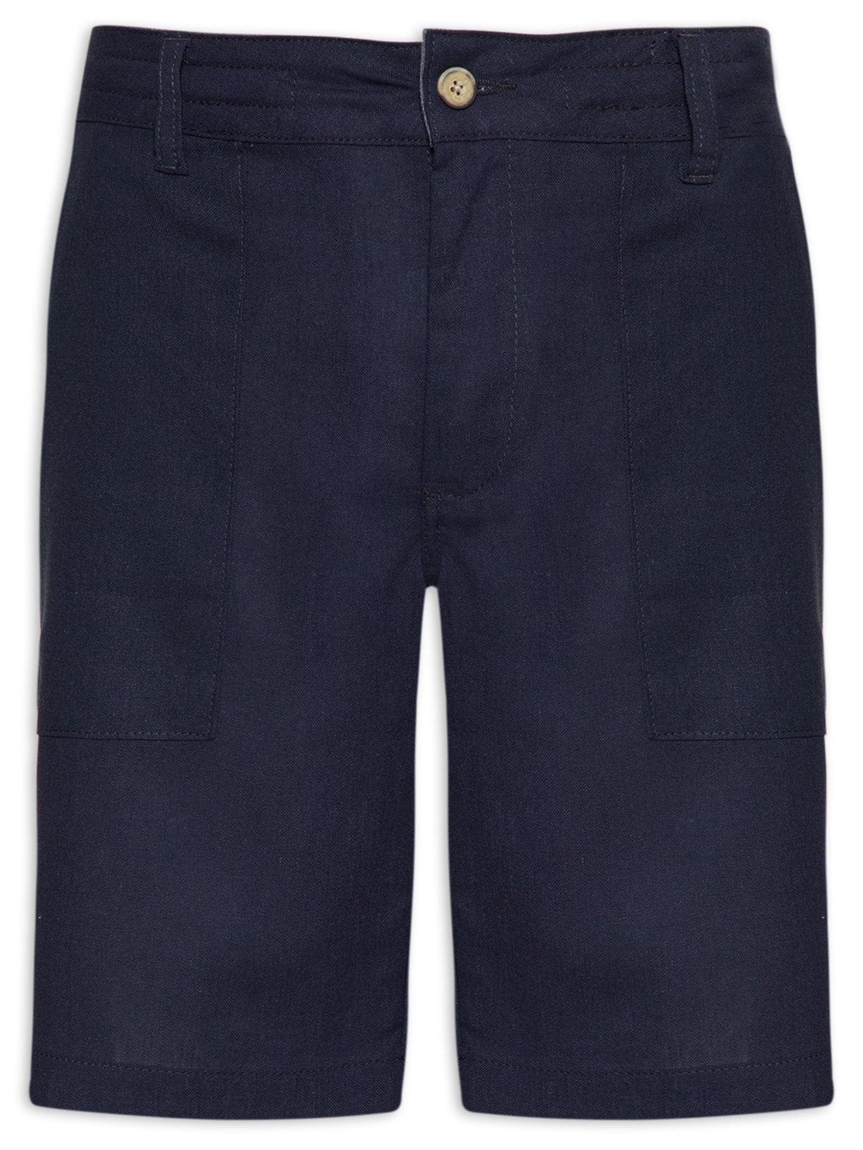 Bermuda Masculina Linho - Azul