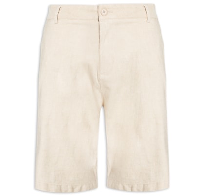 Bermuda Masculina Linho Basic Linen - Bege