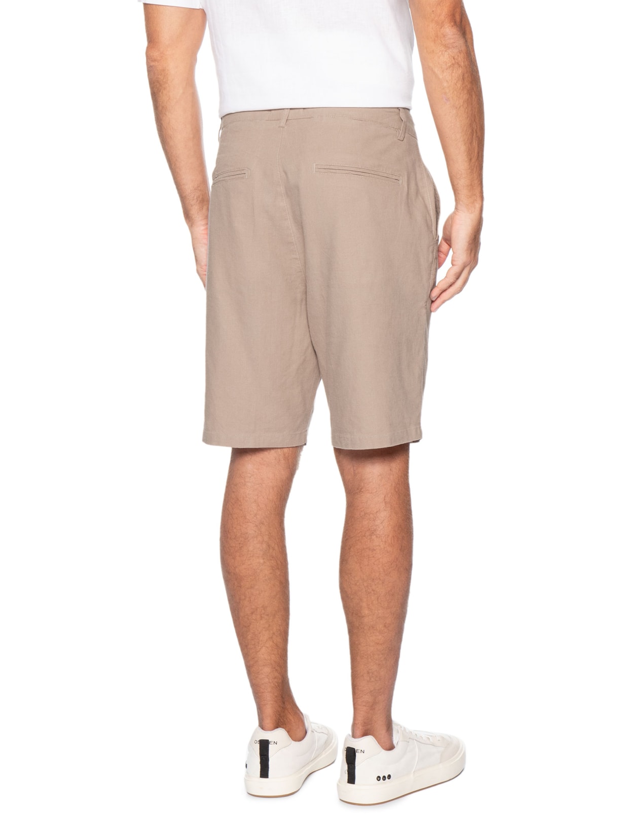 Bermuda Masculina Linho Basic Linen Bege Osklen