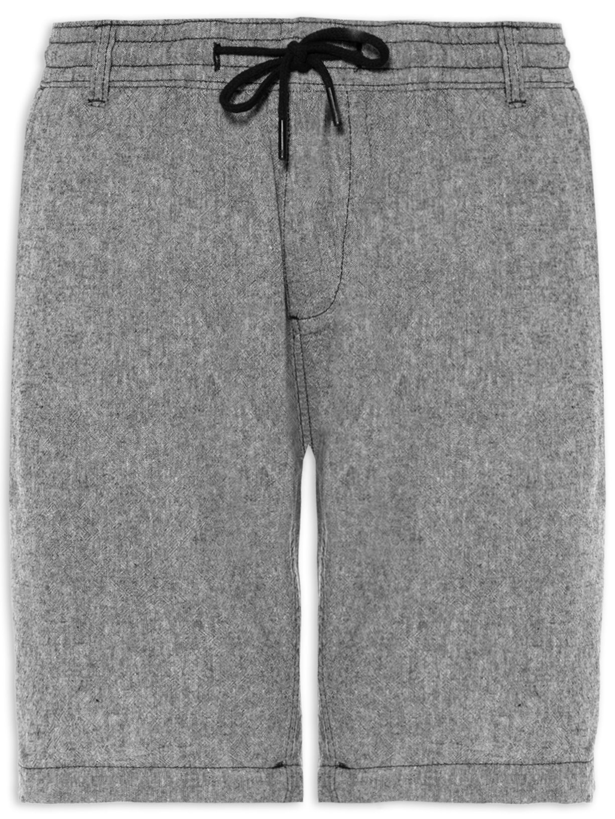 Bermuda Masculina Linho - Cinza