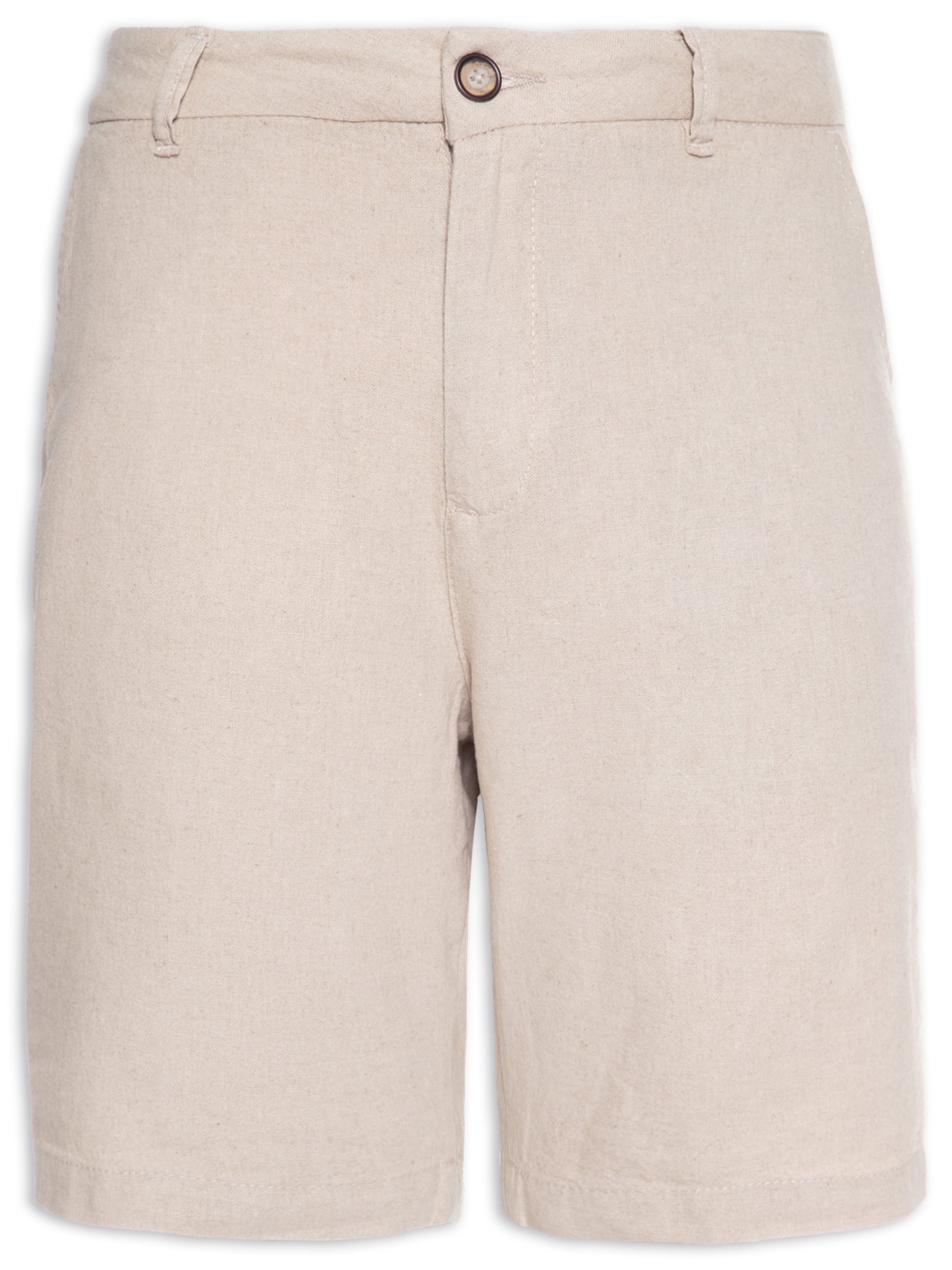 Bermuda Masculina Linho Clássica - Bege
