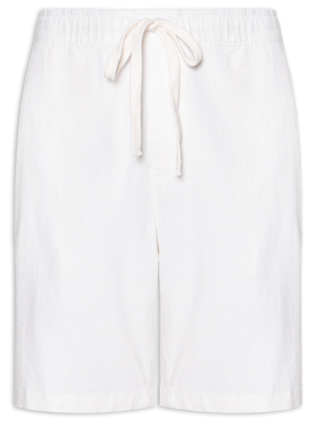 Bermuda Masculina Linho Com Cordão - Off White