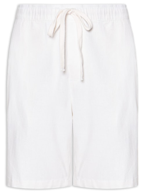 Bermuda Masculina Linho Com Cordão - Off White