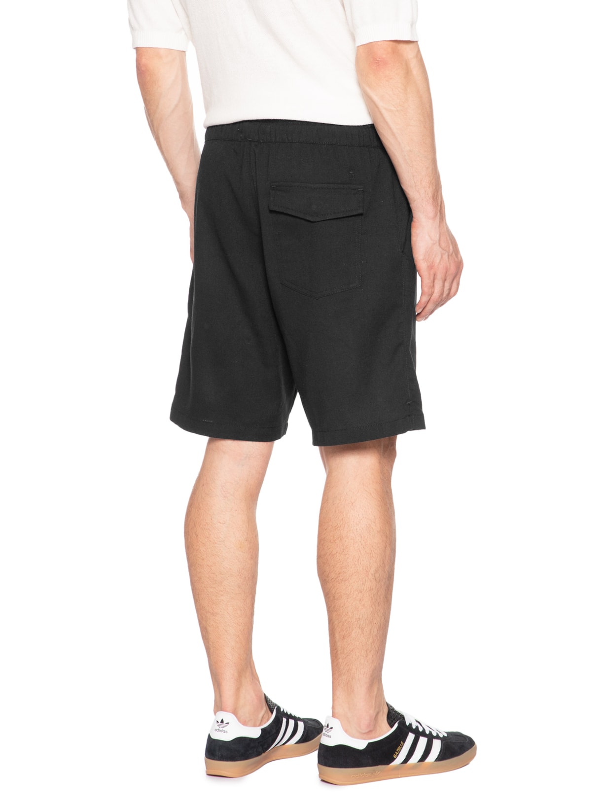 Bermuda Masculina Linho Com Cordão Preto Sergio K