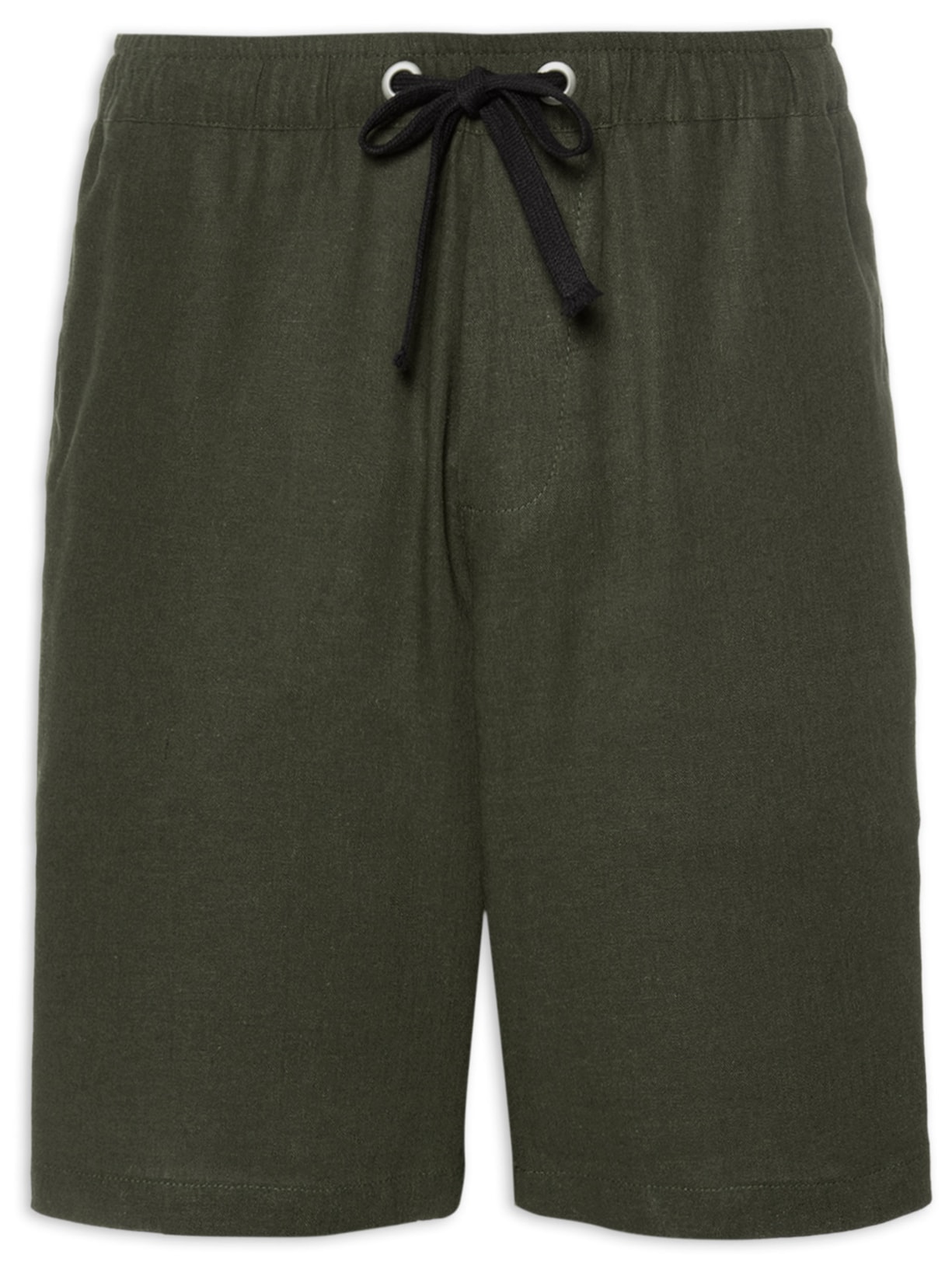 Bermuda Masculina Linho Cós Elástico - Verde