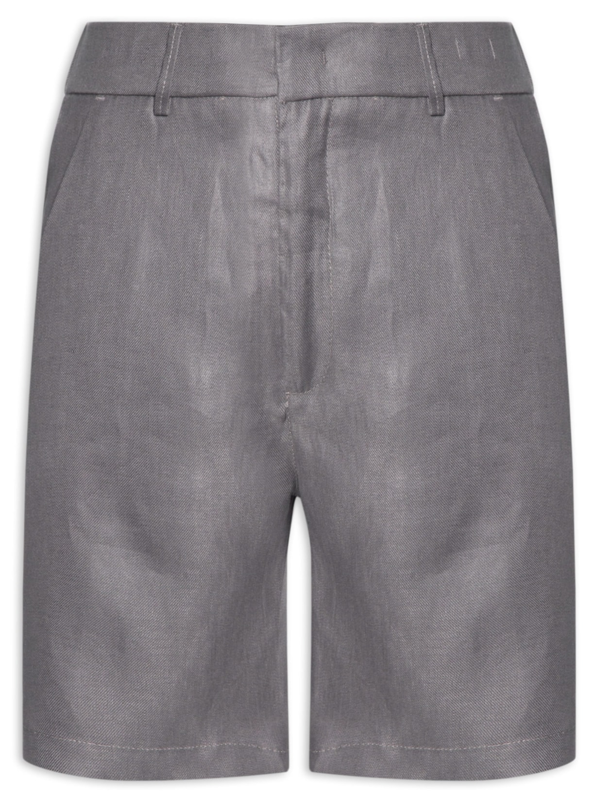 Bermuda Masculina Linho Porto Fino - Cinza