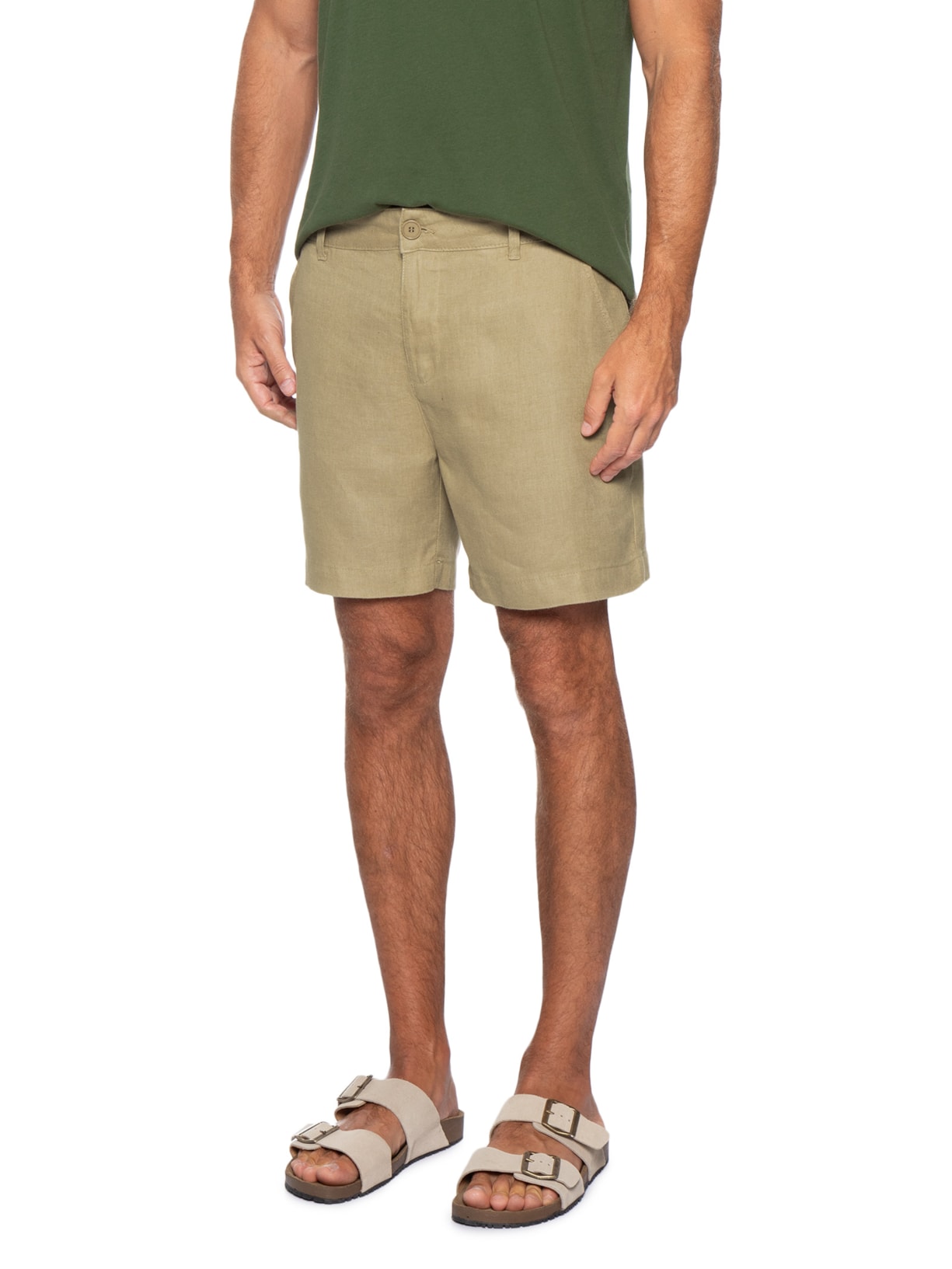 Bermuda Masculina Linho Pure Linen Bege Osklen