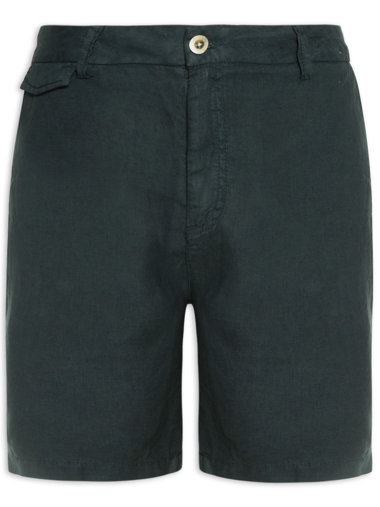 Bermuda Masculina Linho Puro Stone - Verde