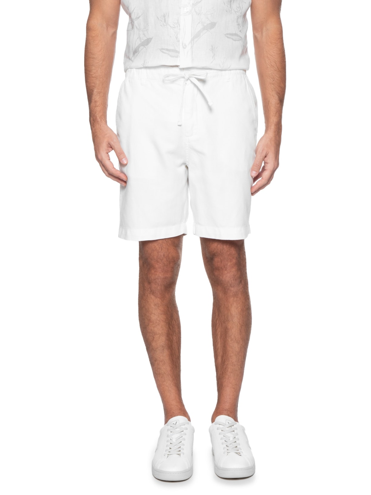 Bermuda Masculina Linho Sorelle Off WhIte Foxton