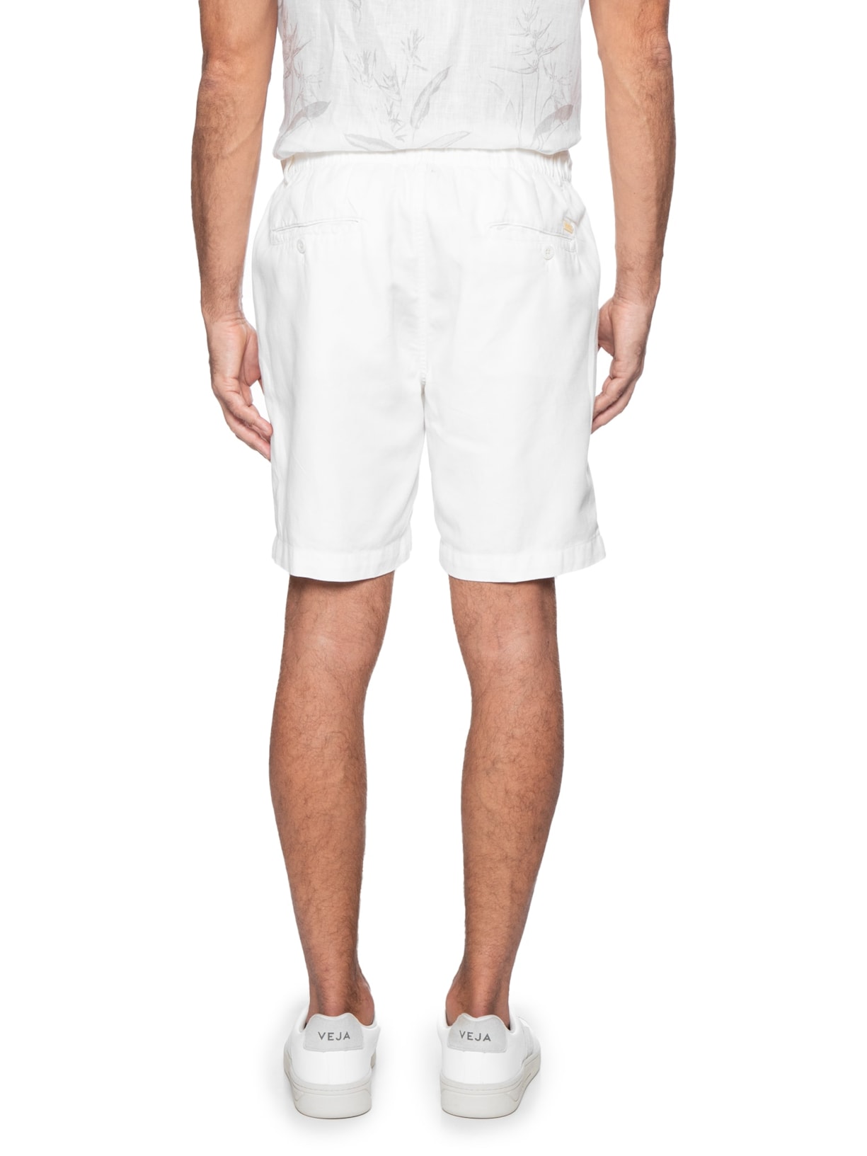 Bermuda Masculina Linho Sorelle Off WhIte Foxton
