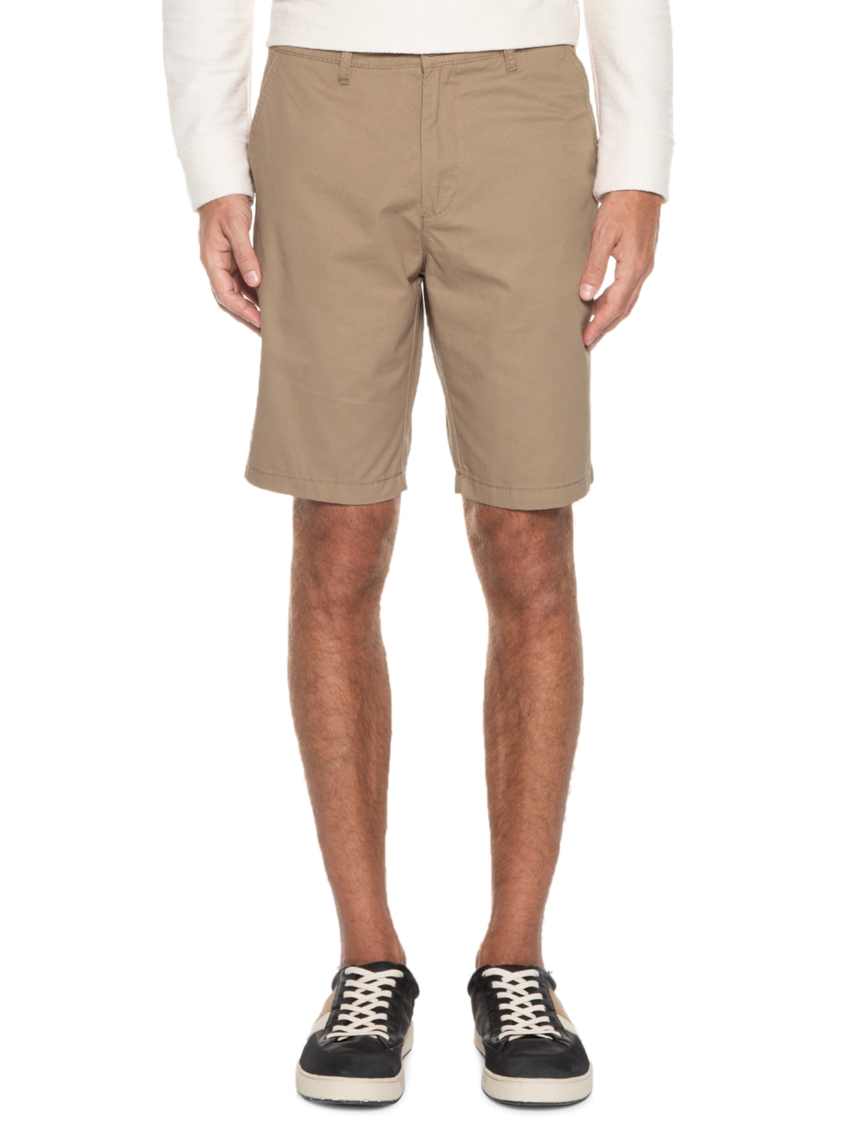 Bermuda Masculina Lisa Sarja Bege Hering