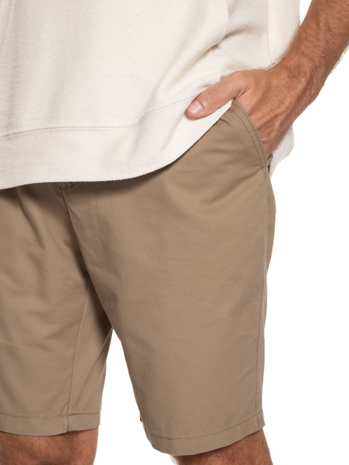 Bermuda Masculina Lisa Sarja Bege Hering