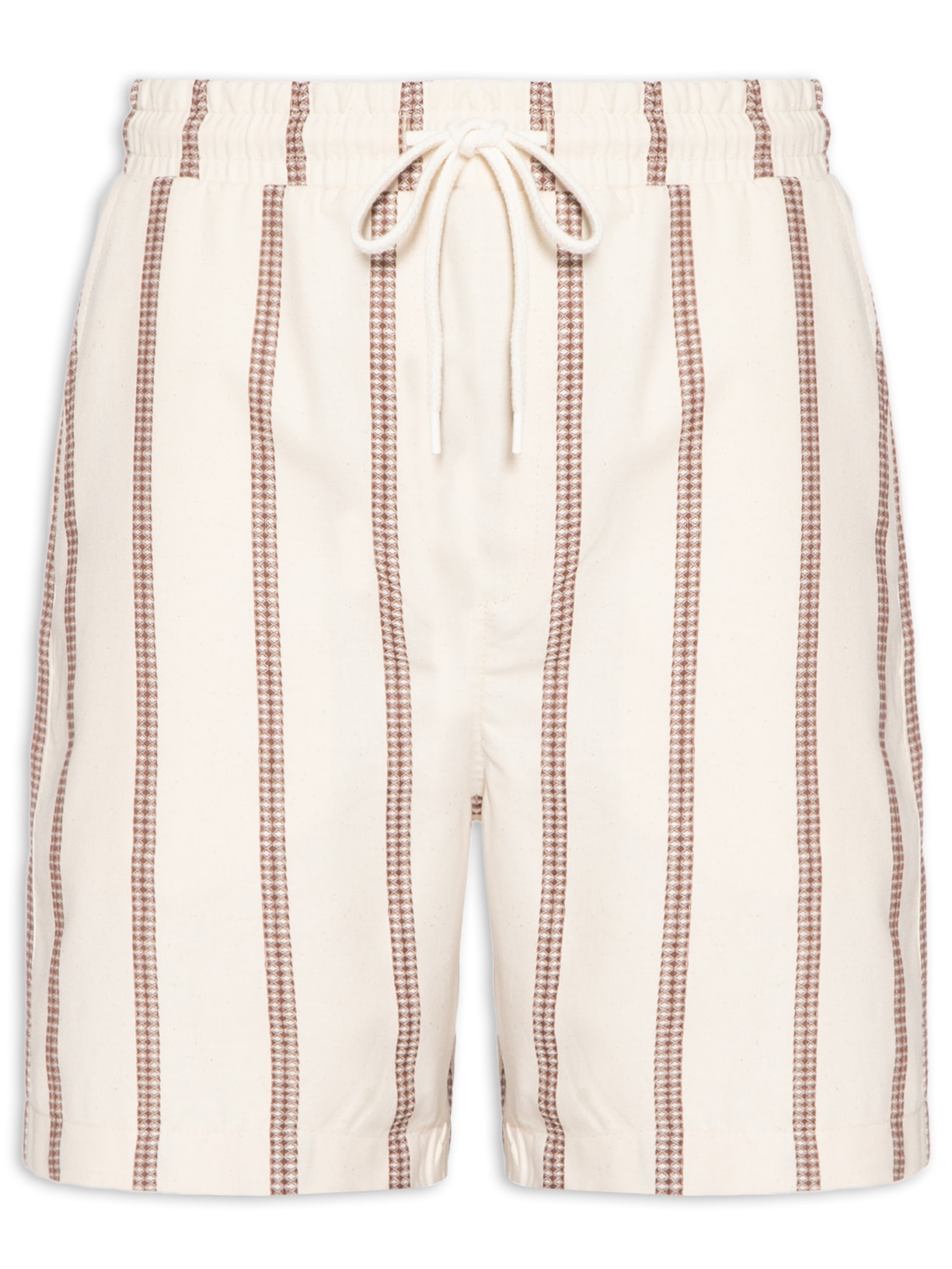  Bermuda Masculina Listrada Algodão Bege Forum