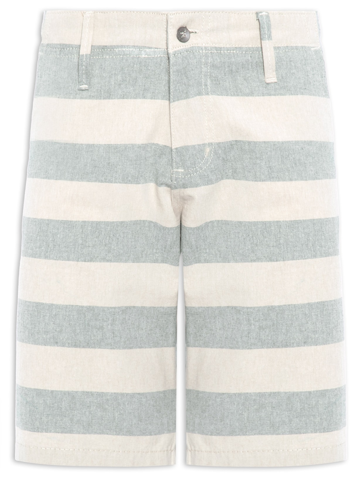 Bermuda Masculina Listrada De Algodão - Azul