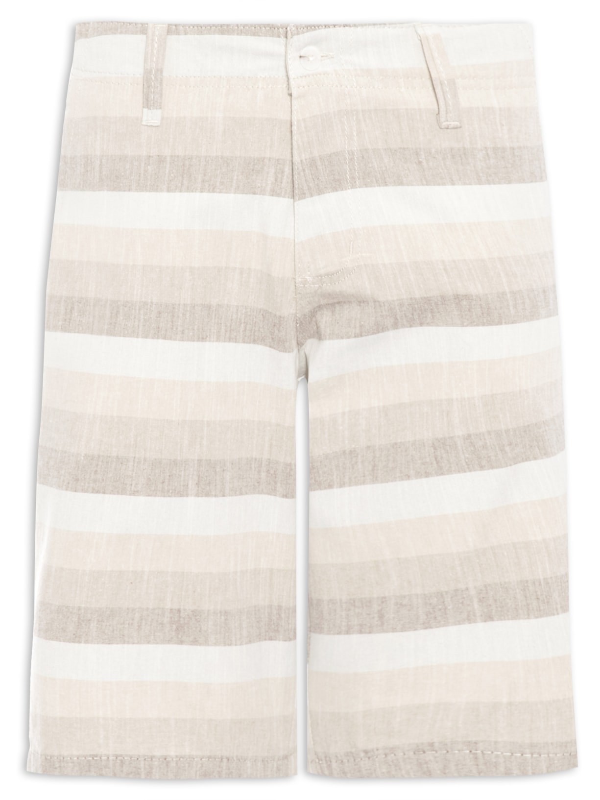 Bermuda Masculina Listrada De Algodão - Bege