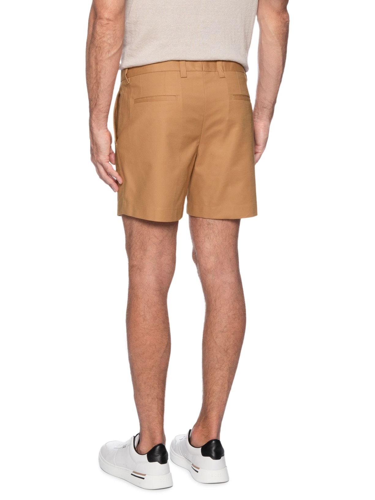 Bermuda Masculina Live Algodão Italiano Bege Ricardo Almeida