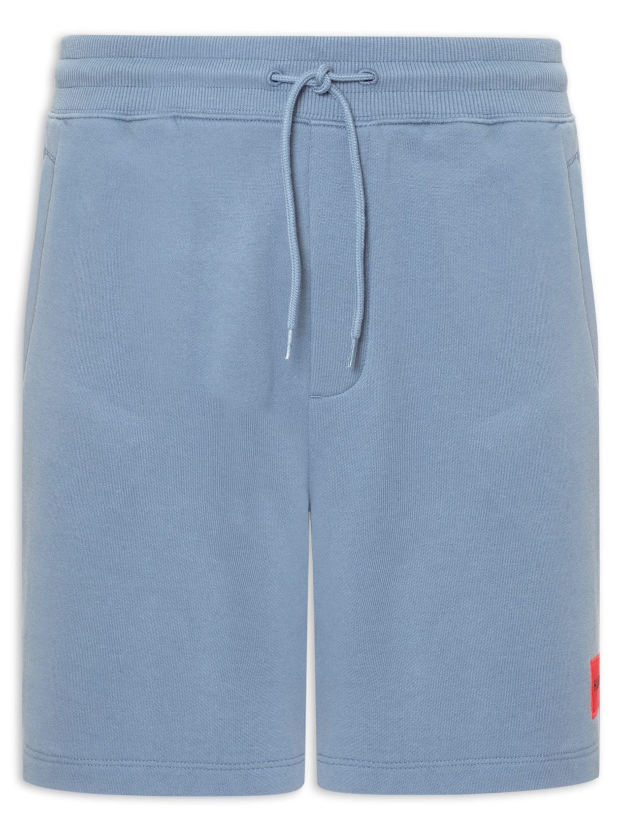 Bermuda Masculina Logo-Label Cotton Terry Diz222 Azul Hugo