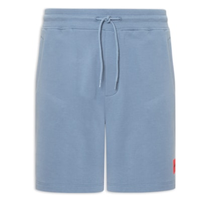 Bermuda Masculina Logo-Label Cotton Terry Diz222 - Azul