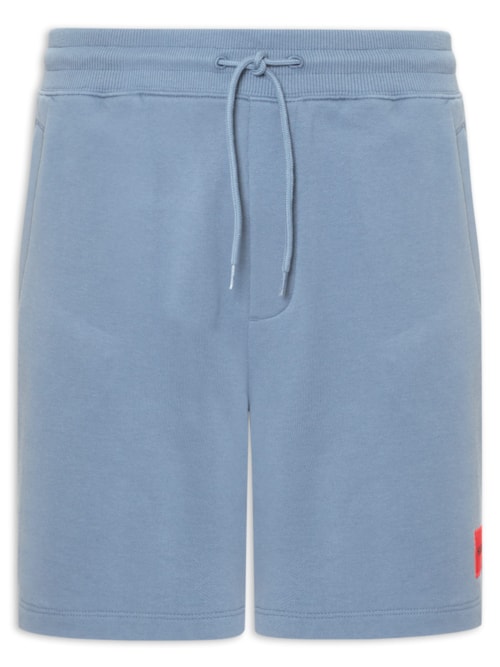 Bermuda Masculina Logo-Label Cotton Terry Diz222 - Azul