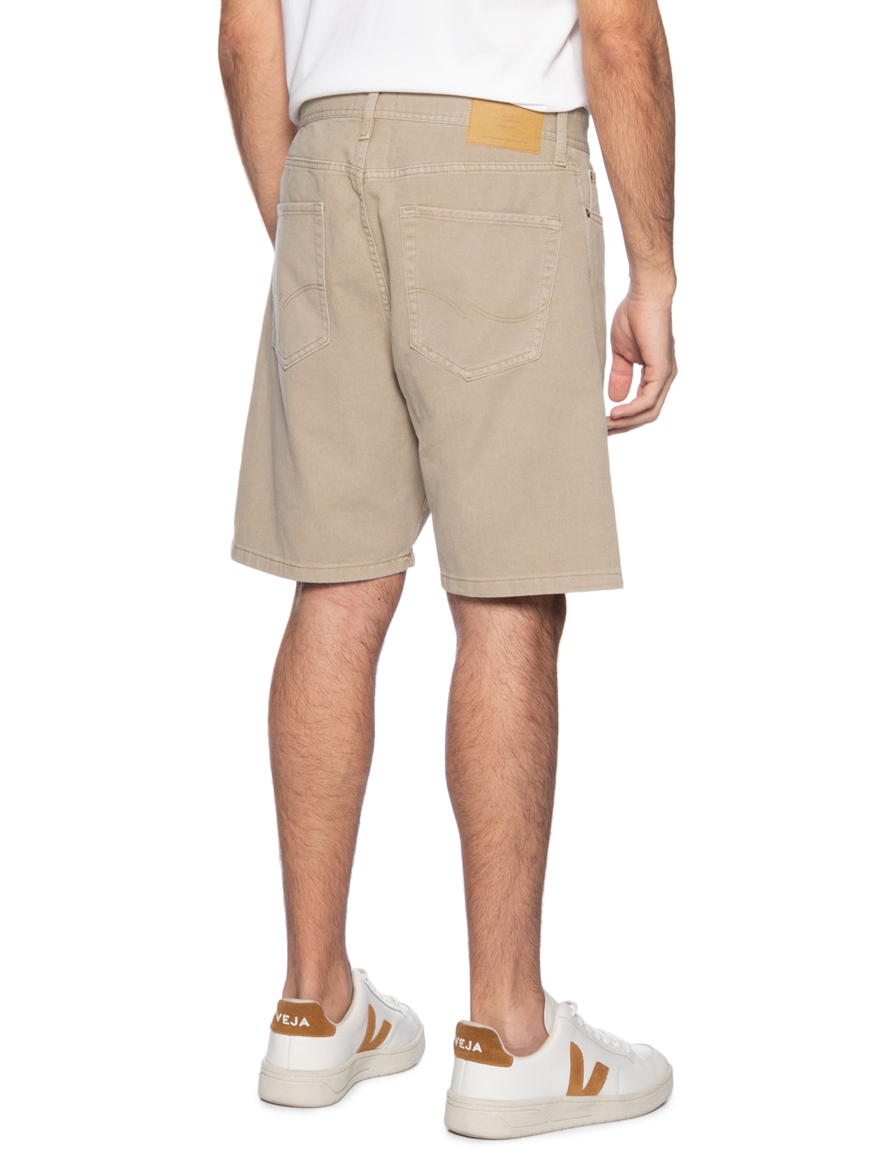 Bermuda Masculina Loose Fit 5 Pockets Bege Jack & Jones