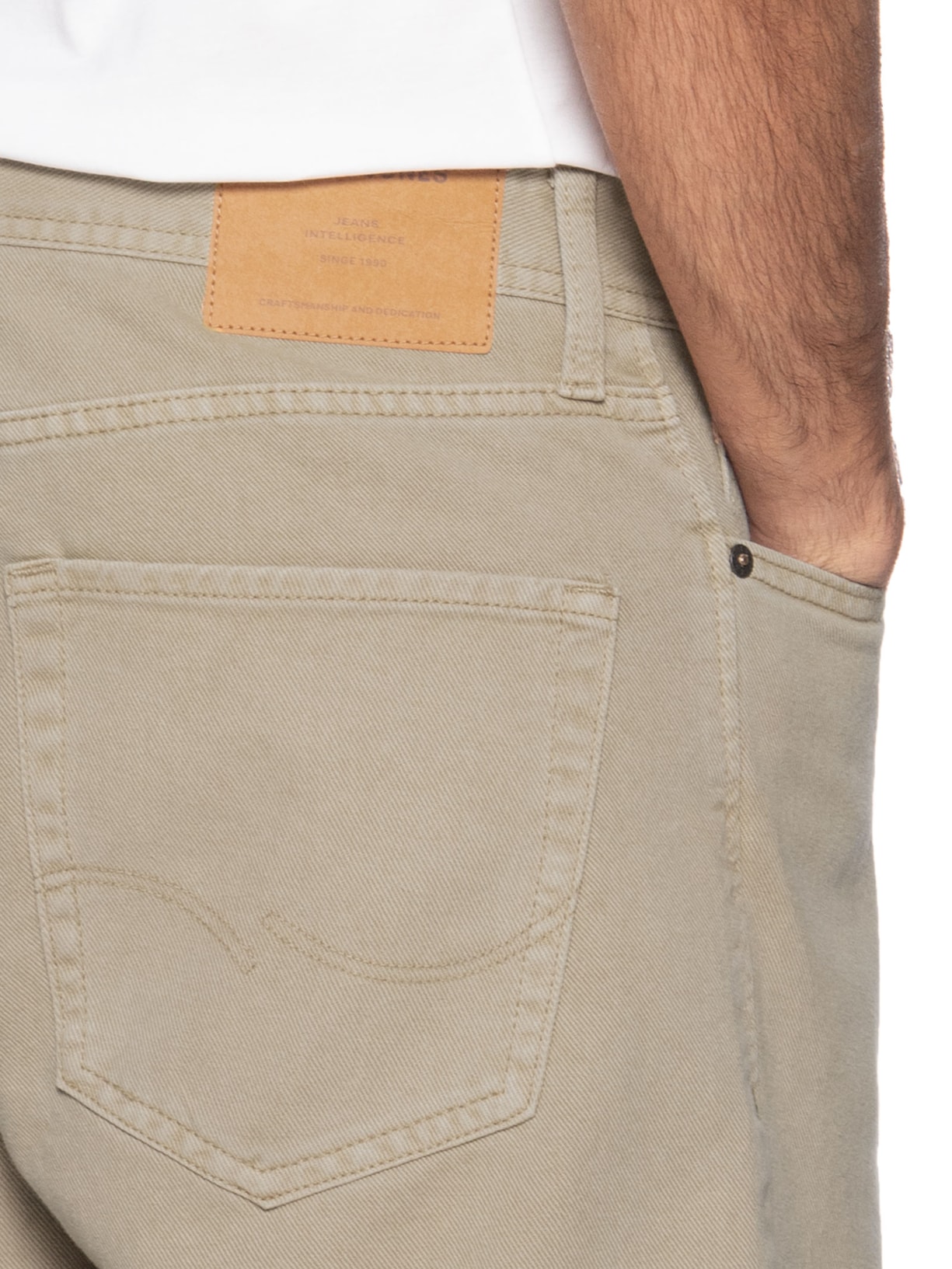 Bermuda Masculina Loose Fit 5 Pockets Bege Jack & Jones