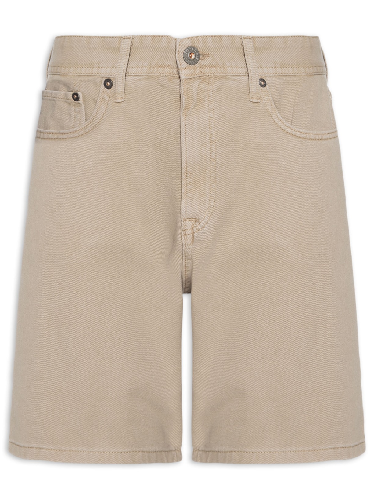 Bermuda Masculina Loose Fit 5 Pockets Bege Jack & Jones