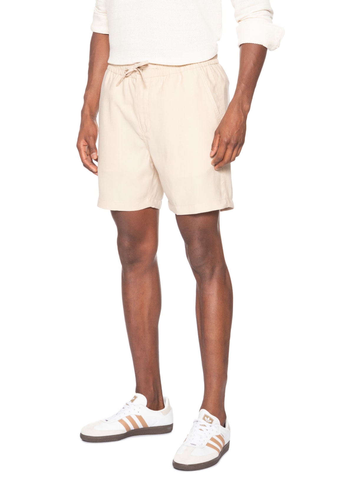 Bermuda Masculina Lyocell Stoned Bege Sergio K