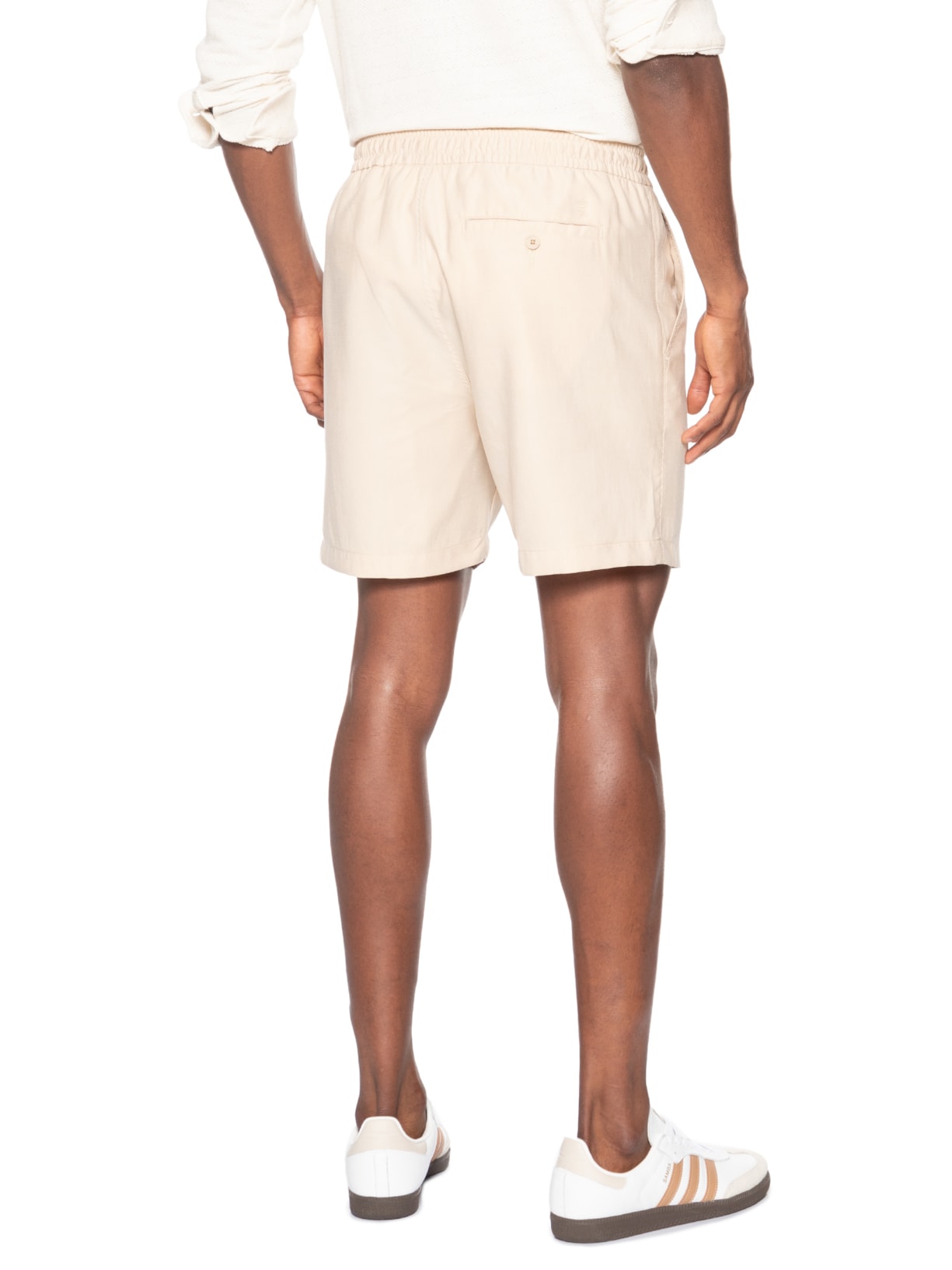 Bermuda Masculina Lyocell Stoned Bege Sergio K