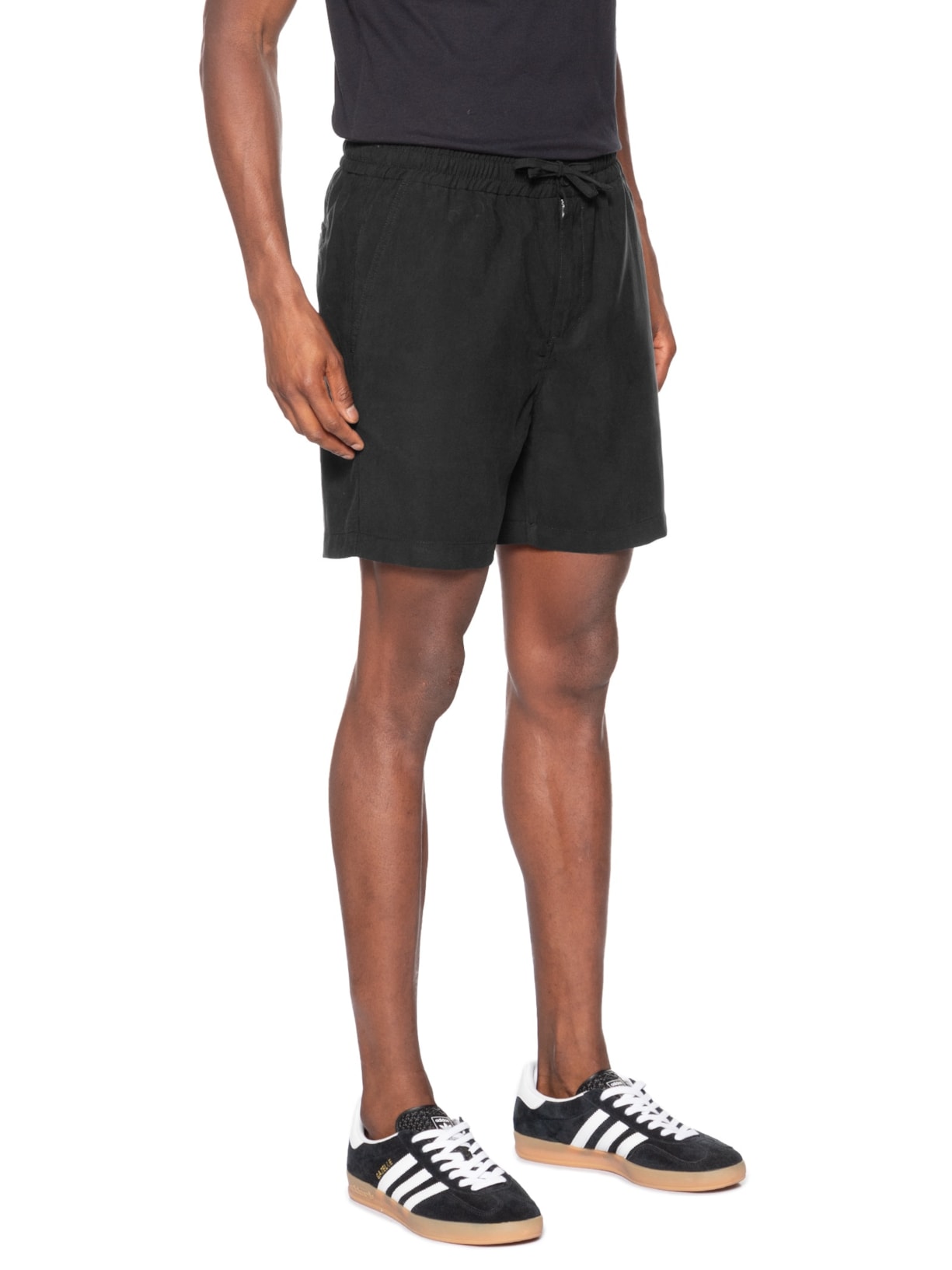 Bermuda Masculina Lyocell Stoned Preto Sergio K