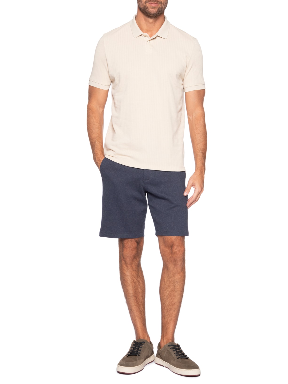 Bermuda Masculina Malha Design – Azul Pineapple