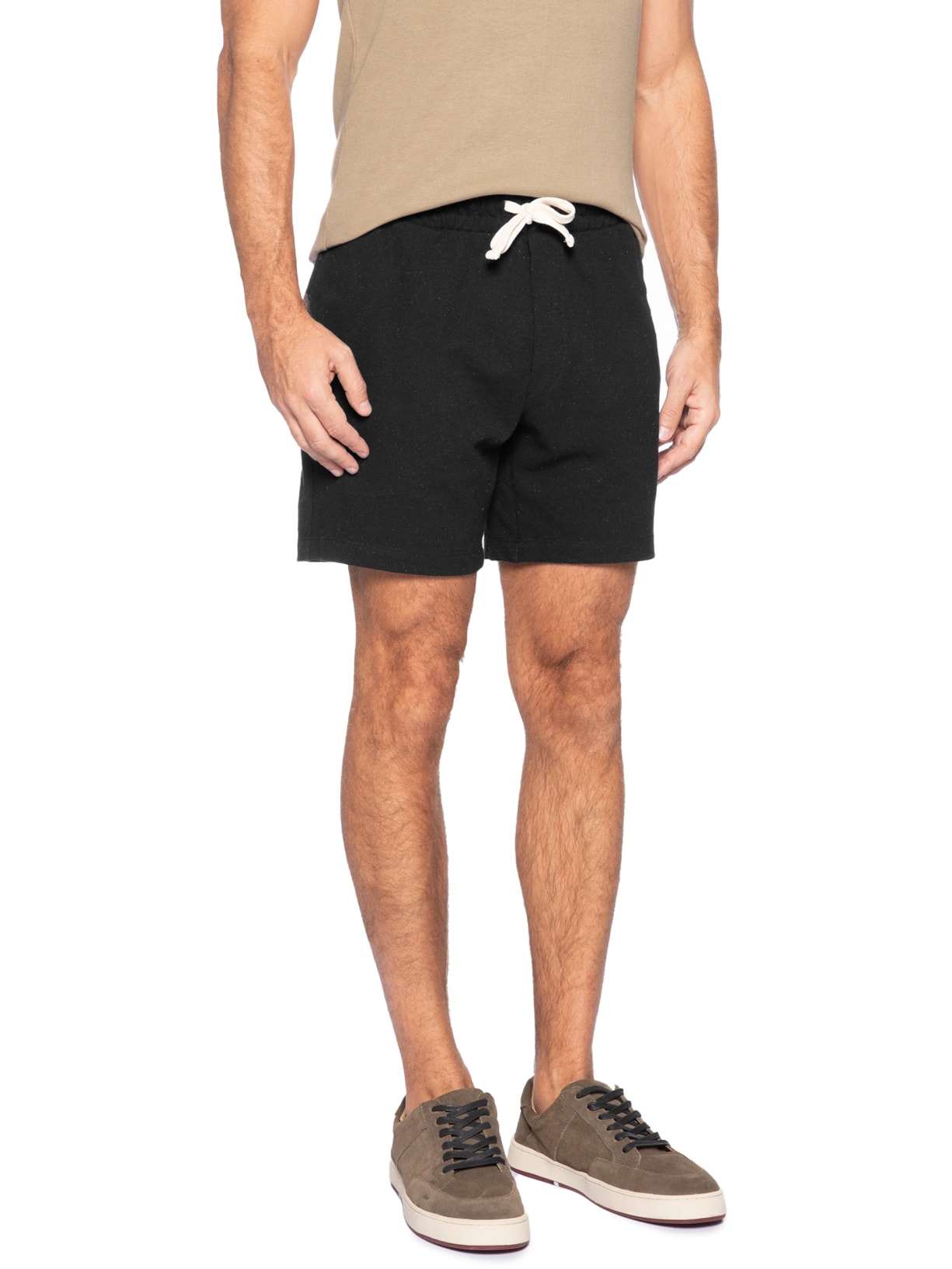 Bermuda Masculina Malha Eco Preto Foxton