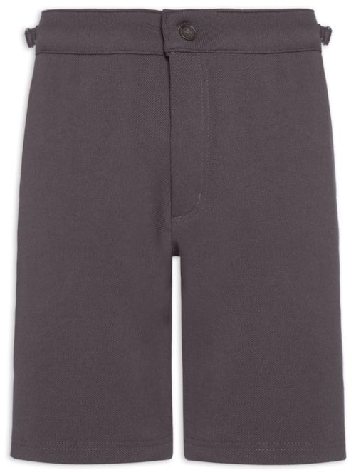 Bermuda Masculina Malha Fivela Lateral - Marrom