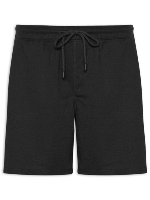 Bermuda Masculina Moletinho com Elástico – Preto