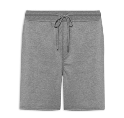 Bermuda Masculina Moletinho com Elástico - Cinza