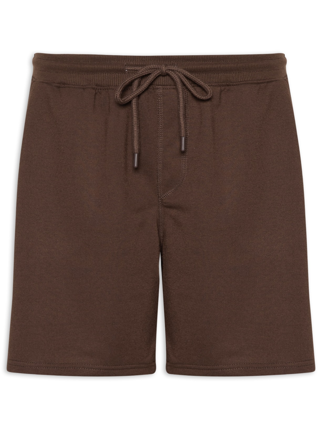Bermuda Masculina Moletinho com Elástico – Marrom