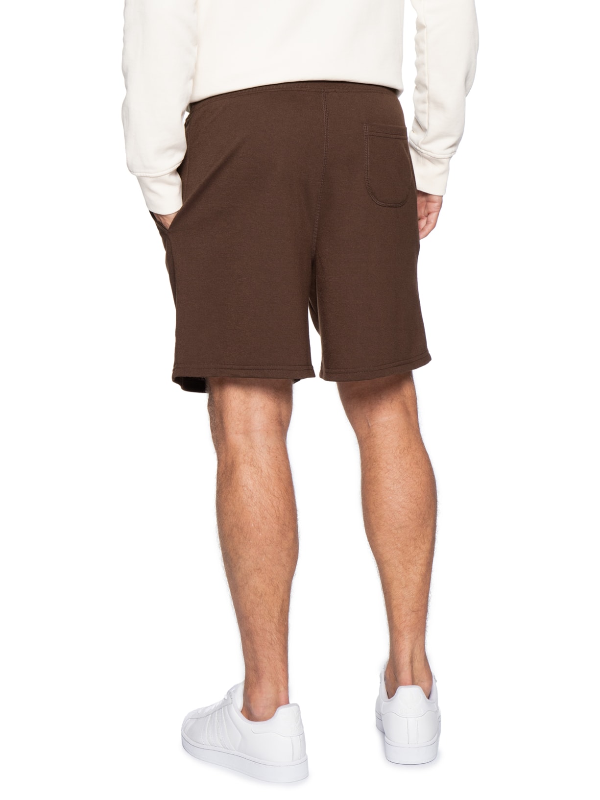 Bermuda Masculina Moletinho com Elástico – Marrom Basiq Men