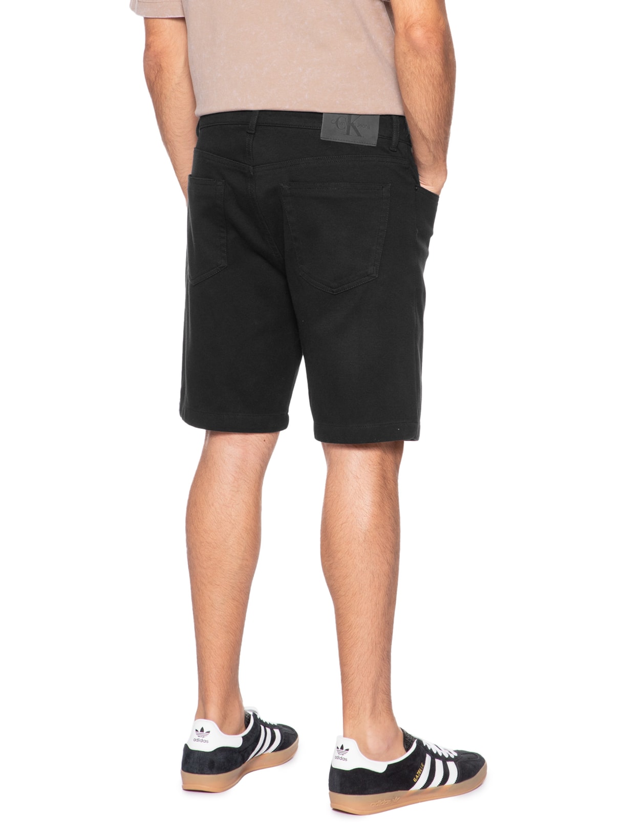 Bermuda Masculina Moletom 5 Pockets Preto Calvin Klein Jeans