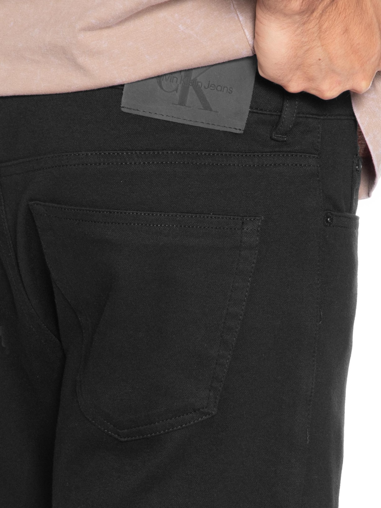 Bermuda Masculina Moletom 5 Pockets Preto Calvin Klein Jeans