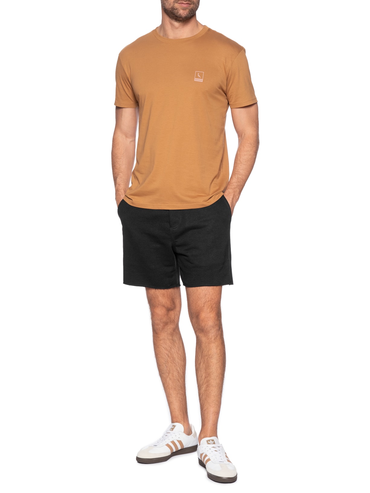 Bermuda Masculina Moletom Básico New Preto Reserva