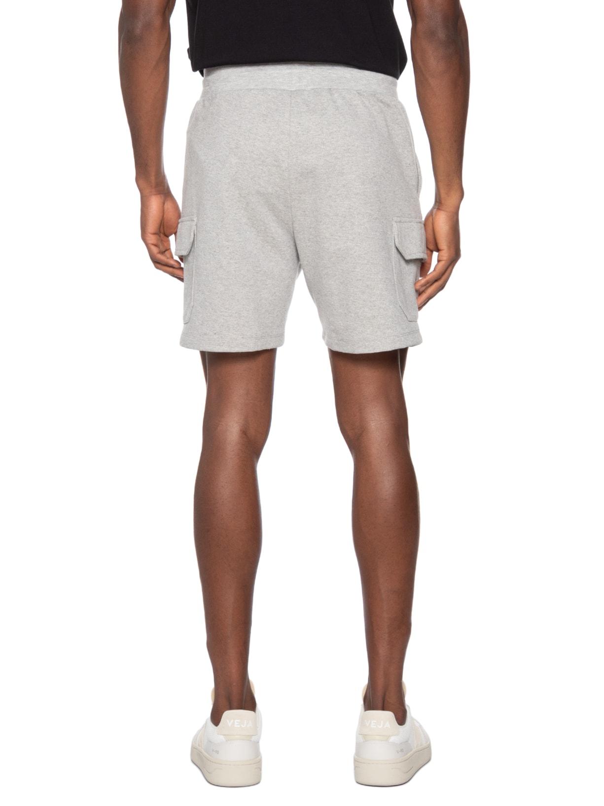 Bermuda Masculina Moletom Cargo Cinza Basiq Men