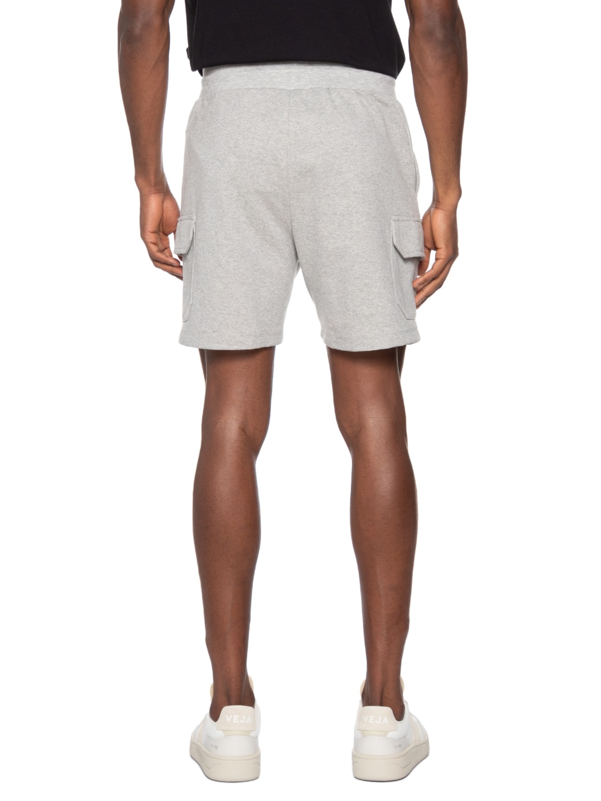 Bermuda Masculina Moletom Cargo Cinza Basiq Men